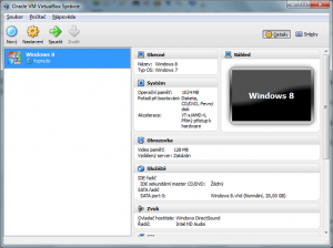 1. Ilustrace: Správně nastavený virtuální počítač v prostředí VirtualBox