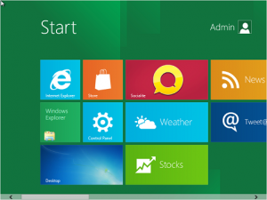 4. Ilustrace: Přepracovaná nabídka Start Windows 8