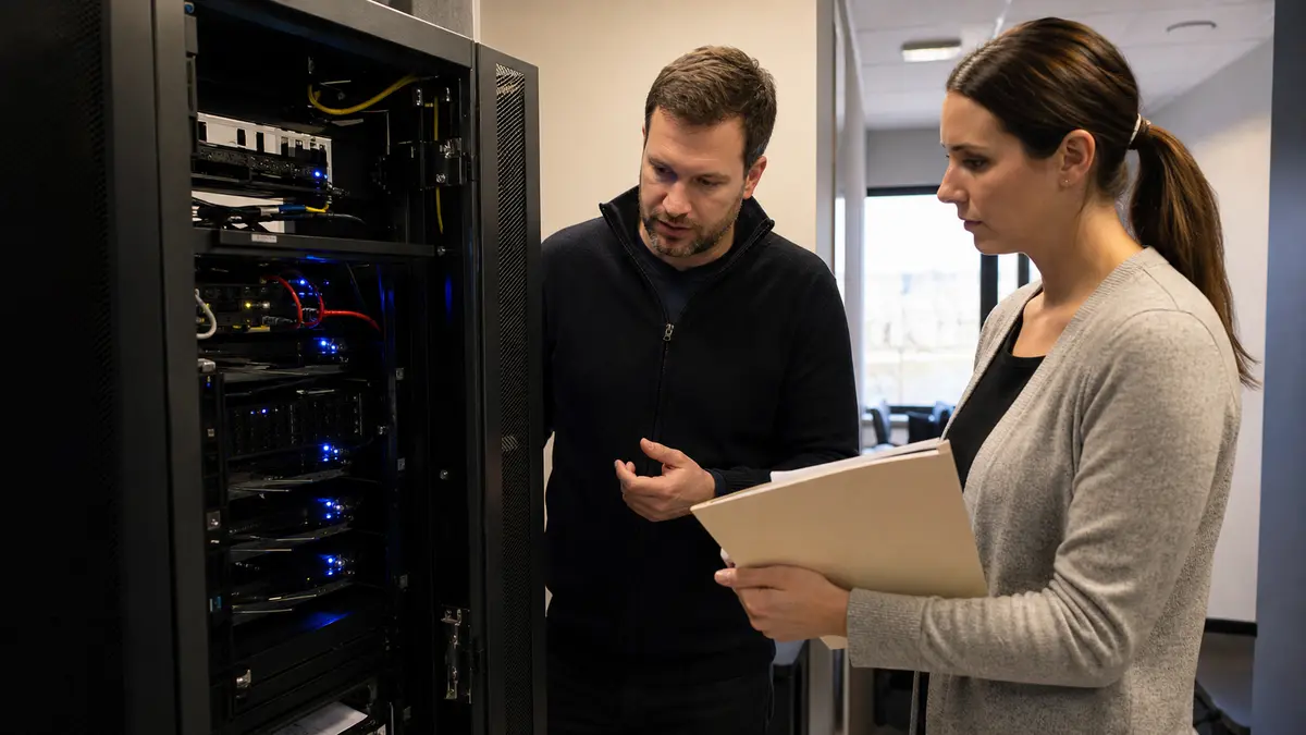 Local AI server in a company — documents, know-how, and personal data stay on the company's own infrastructure