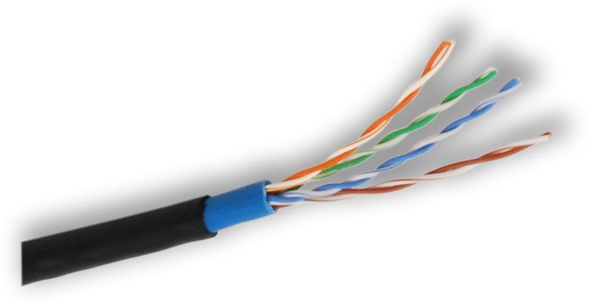 Lan-tec Cat 5e UTP Outdoor copper data cable — outdoor version with UV-resistant jacket for external installations