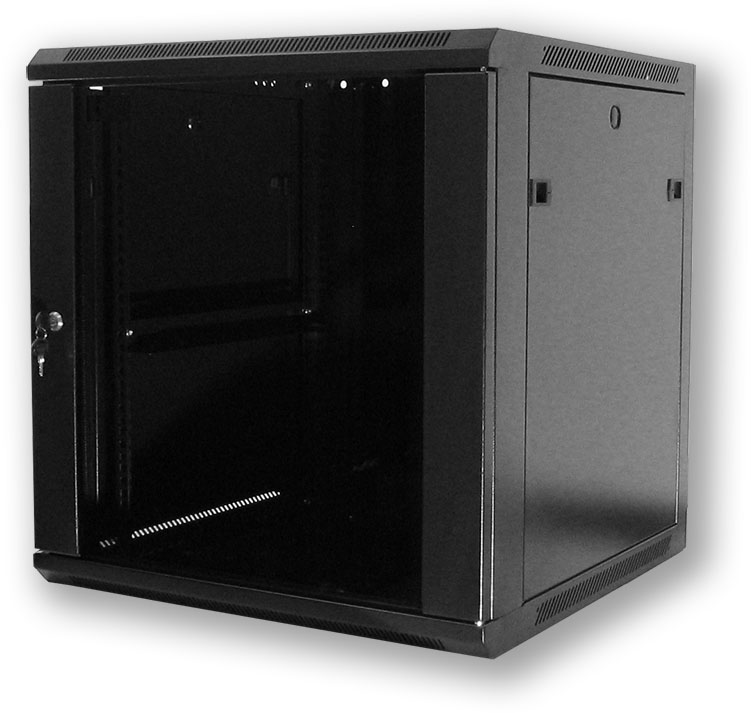 Lan-tec wall-mount data cabinet — single-section 19" design for smaller installations