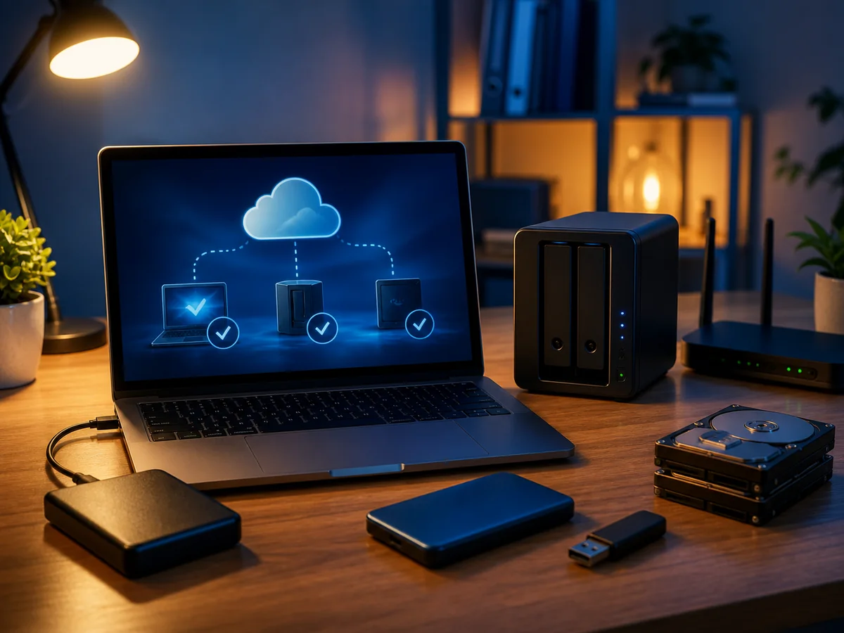 Zálohování dat doma: notebook, externí disk, NAS a další média pro automatické záložní kopie
