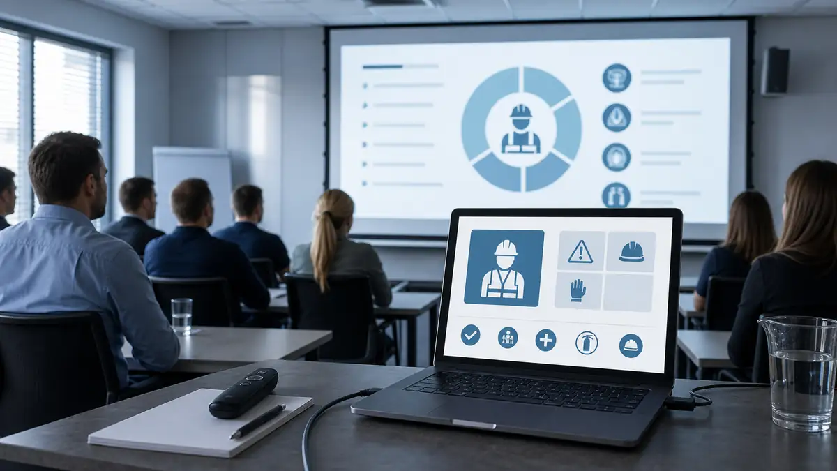 Employee training — a modern training room with a projector, ITHOPE Brno